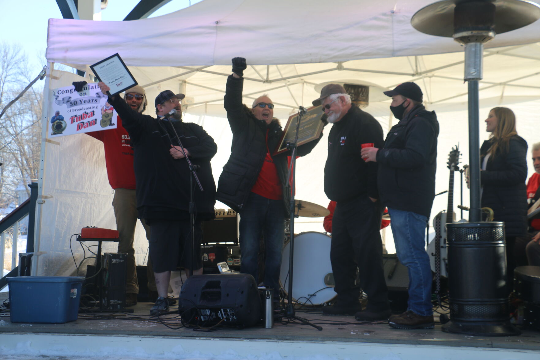 Tuba Dan honored at Polka on the Ice